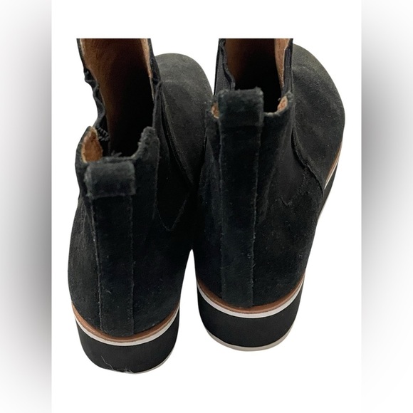 Antonio Melani Brexton Suede Wedge Ankle Bootie Black 6.5 Leather Shoe Women’s - Picture 11 of 15